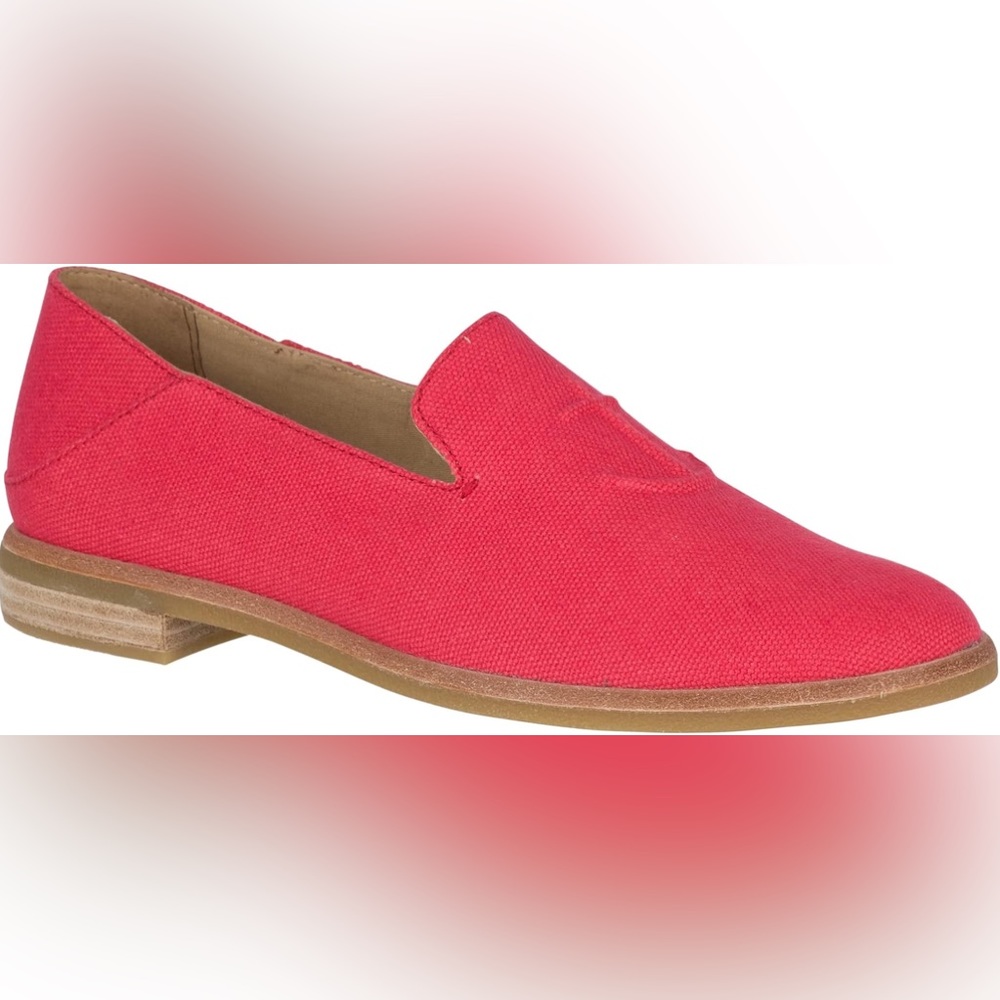 Sperry Top Sider Red Anchor Preppy Slip On Loafers Flats